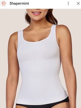 NWT Shapermint Women's White Seamless Shaping Tank size M